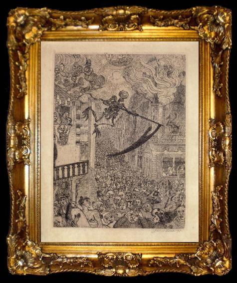 framed  James Ensor Death Pursuing the Human Flock, ta009-2